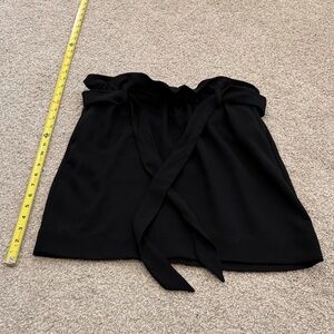 Express Black Mini Skirt with Tie Detail